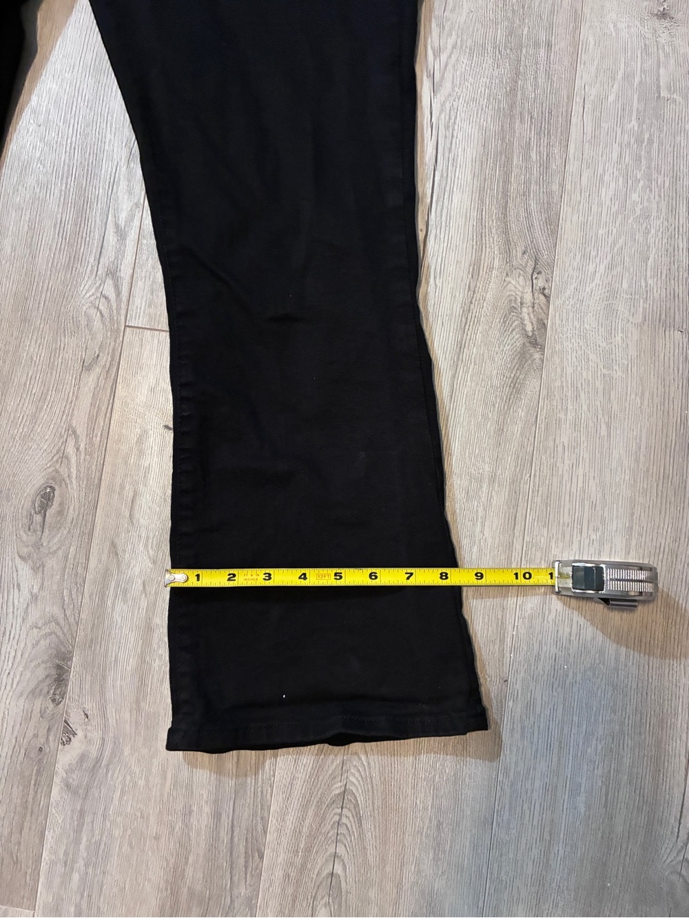 FRAME Le Crop Mini Boot Jeans Black Film Noir Size 33 Cropped Bootcut - Picture 11 of 12